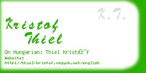 kristof thiel business card